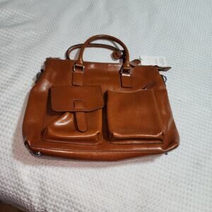 BOSTANTEN NWT XL LEATHER CROSSBODY LAPTOP BUSINESS TOTE